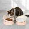 Slanted Mouth Elevated Feeder Adjustable Angle Anti-Slip Dish Stable Tilted Pet Bowl  Pet Meal Time