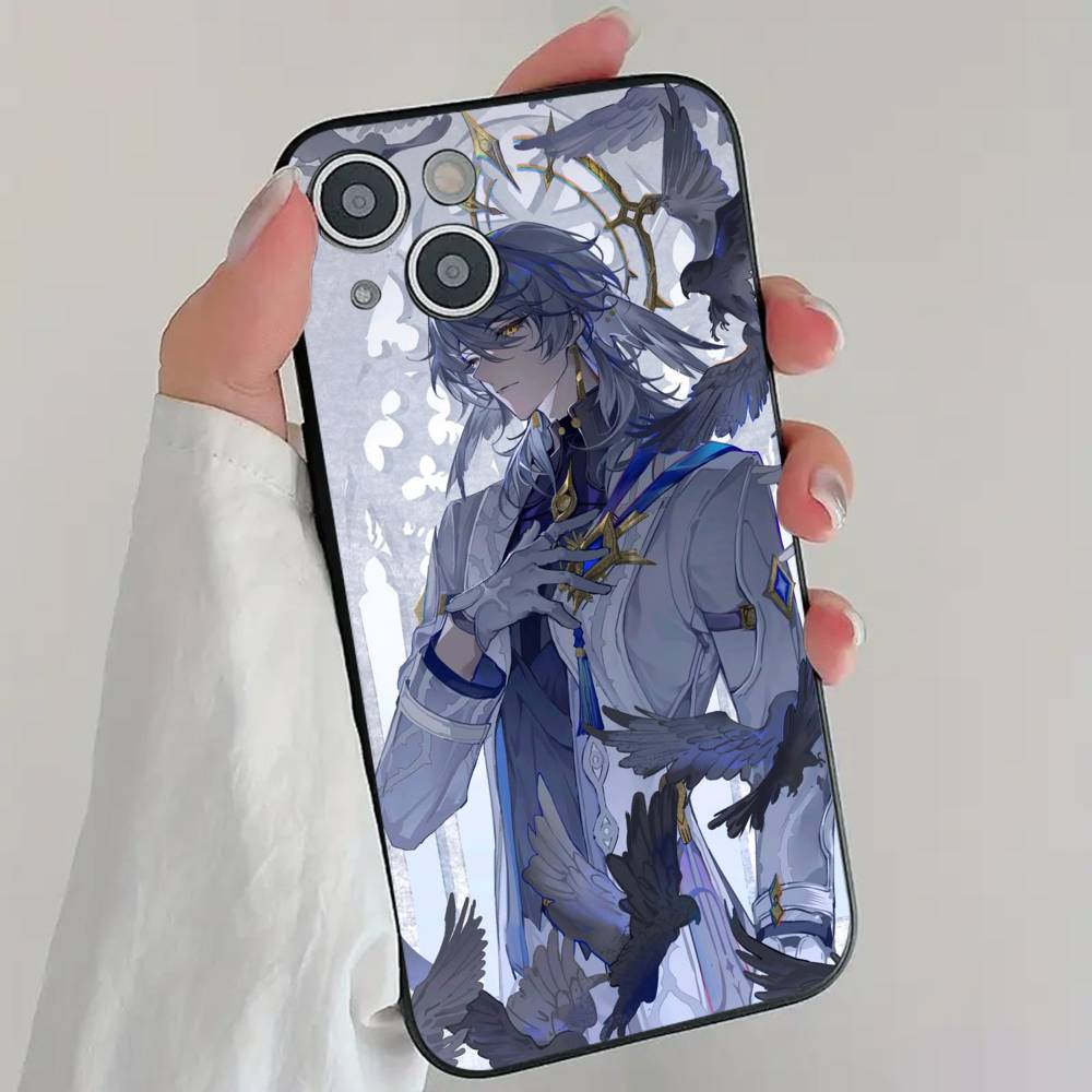 Handsome S-Sunday Anime Game H-Honkai Star R-Rail Phone Case Cool Black Silicone Soft For IPhone 16 15 14 13 12 11 X XR Plus Pro