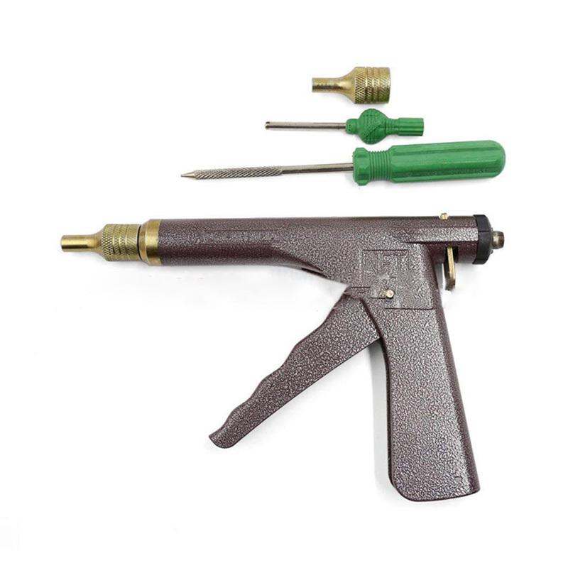 Car Bicycle Tubeless Tire Puncture Professional Repair Kit Rubber Mushroom Repair Nail Vacuum Gun Tire Air Leakage Blockage Kit