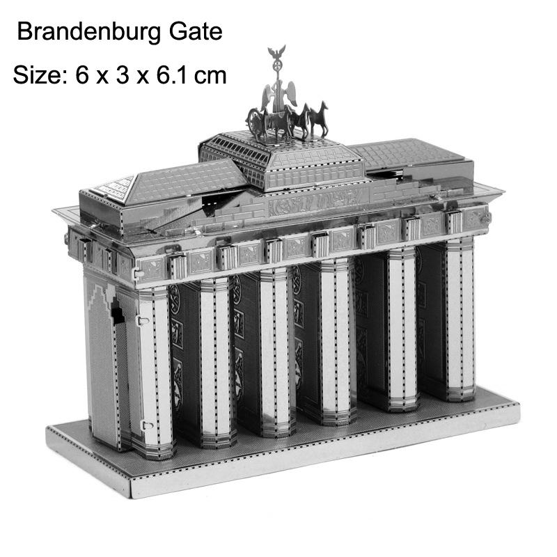 World Architecture 3D Metal Puzzle  Tower Model Diy Laser Cut Jigsaw Model For Adult Kid Educational Toys Desktop Decoration