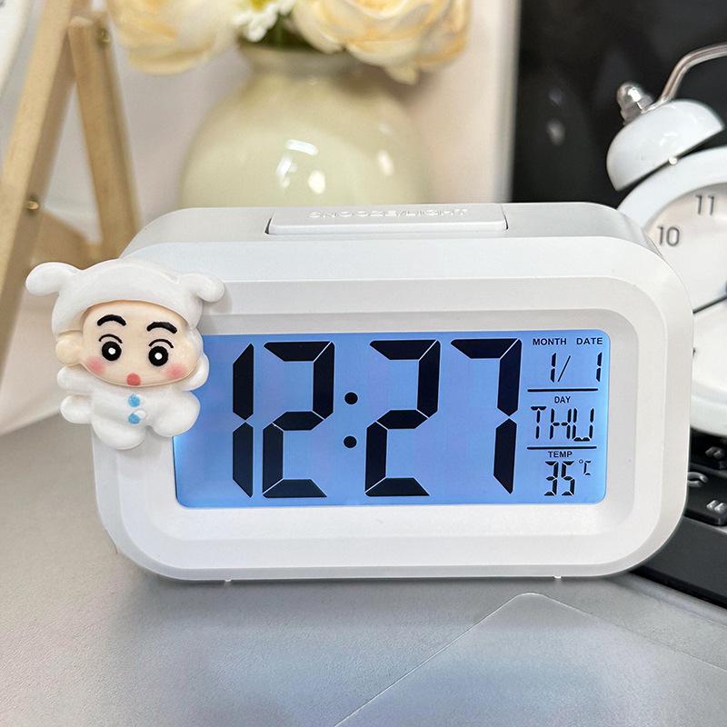 Luminous Cute Beaver Alarm Clock - Multifunctional Silent Desktop Clock with Timer for Dorms and Bedside.