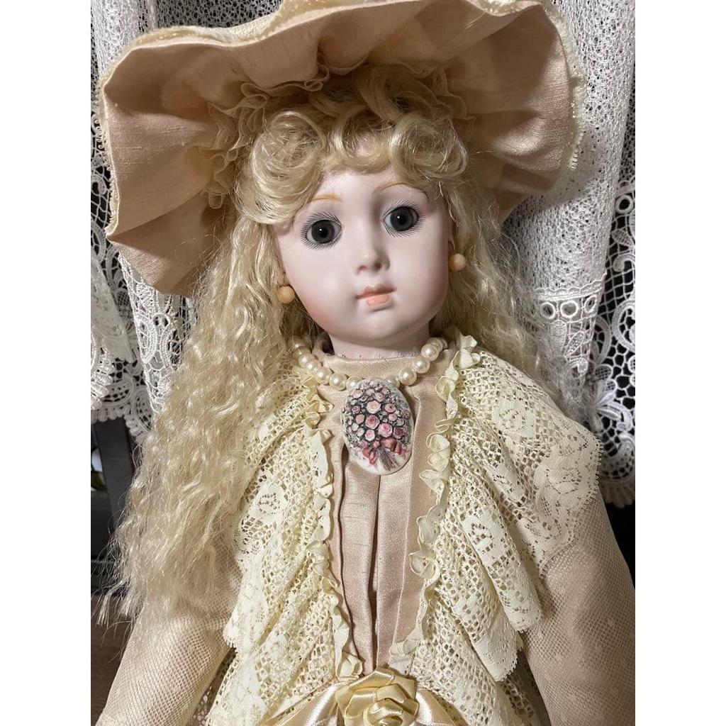 Used Bisque Doll Henri Doll Collector's Doll Long Face Jumeau Triste