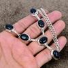 Black Onyx Gemstone Handmade 925 Sterling Silver Jewelry Necklace 18" KKG-407