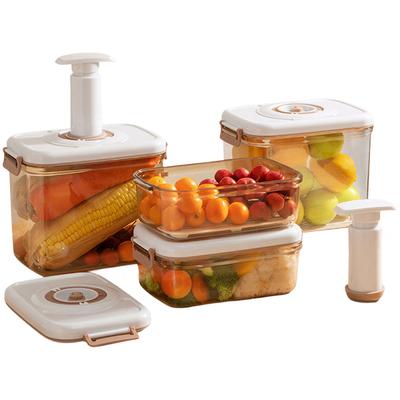 Airtight Food Vacuum Storage Box with Vacuum Pump Removable Drain Plate for Fresh Fruits and Vegetables Organization
