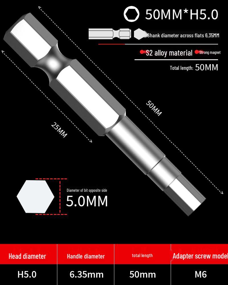 Hexagonal Driver Bit Extension for Screwdriver and Drill