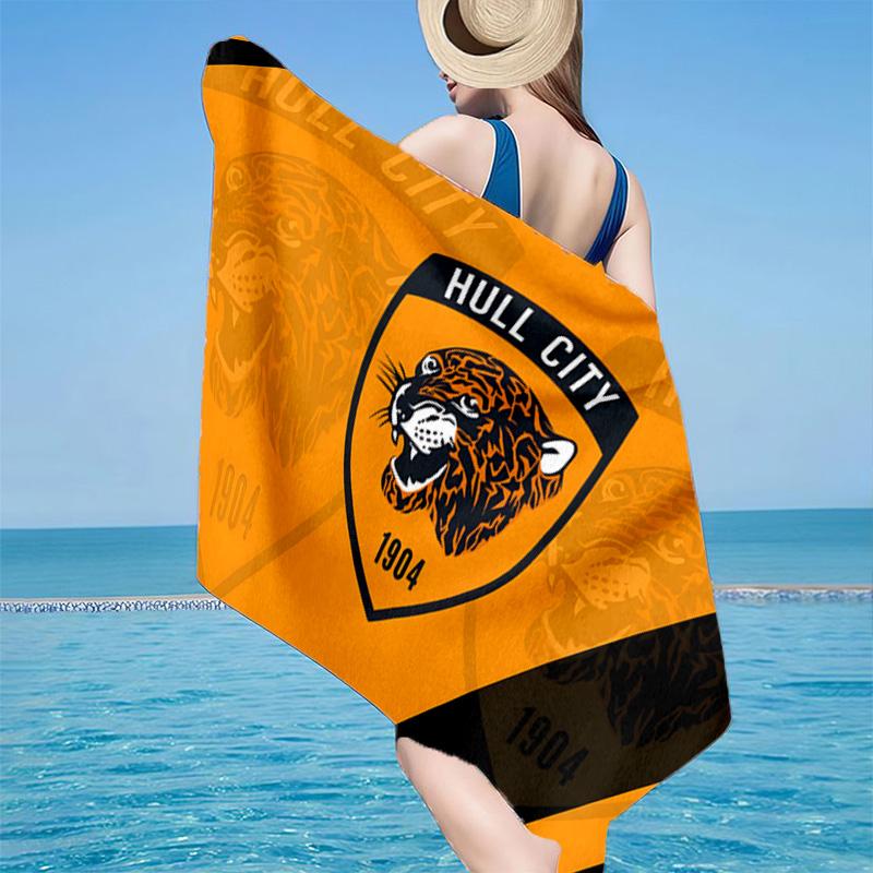 1PC Hull City Fire Emblem Beach Towel - Soft, Absorbent Microfiber, Lightweight, Ideal for The Beach, Parties, Travel, Camping Fan Gifts