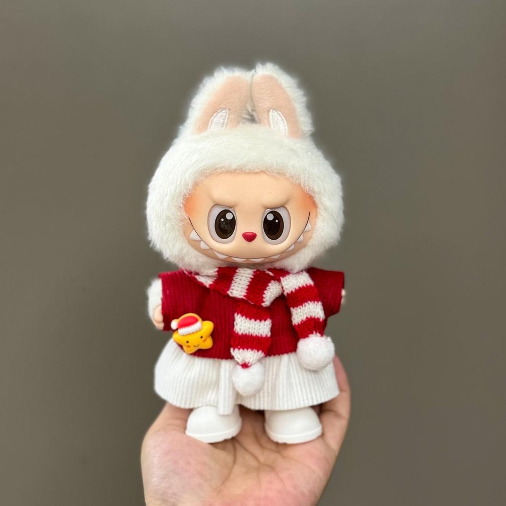 Labubu Accessories Clothes Suitable for V1 V2 V3 V4 Labubu Christmas Deer Set Labubu Red Clothing Christmas Fashion Gift