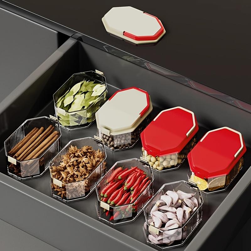 Stackable sealed storage box with handle and snap-on lid - durable leak-proof organizing box