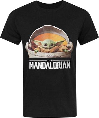 Star Wars Black Mens Grogu Short Sleeved T-Shirt