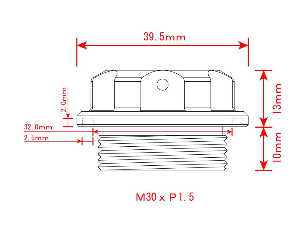 POSH 500008-03 Motorcycle Goods Machine Filler Cap M30 x P1.5 Silver