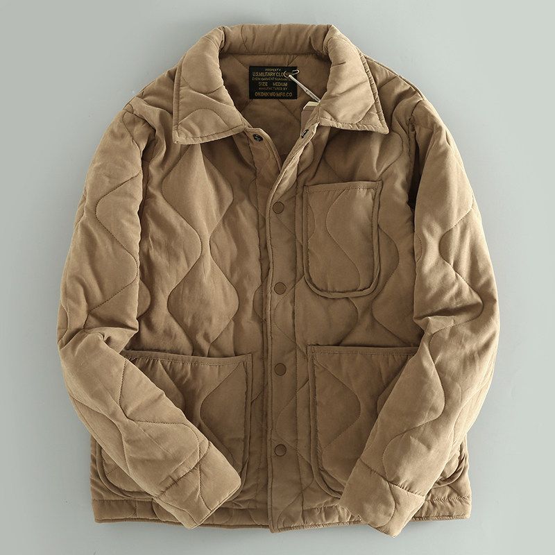 Touch Comfortable ~ Island Lapel Winter Export Thickened Men Workwear Cotton Coat Outwear Retro Warm-Keeping Cotton Clothing Tide