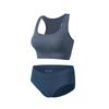 Plus Size Women's Sports Yoga Bra & Brief Set - Sexy, Wireless, Beautiful Back Design