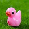 60Pcs Breast Cancer Mini Duck Figurine Red Ribbon Duck Resin Statue Miniature Animal Ornament Decoration Breast Cancer Awareness Month Gifts Party