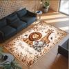 Animals Theme Crystal Velvet Floor Rug Personalized Custom Name Text Warm Carpet Home Decoration