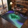 Real Betis Football Print Crystal Velvet Rug, Comfortable Water Absorbent Non Slip Indoor Floor Carpet