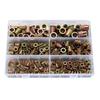 220pcs Carbon Steel Flat Head Rivet Nut M3-M10 Zinc Plated Vertical Texture