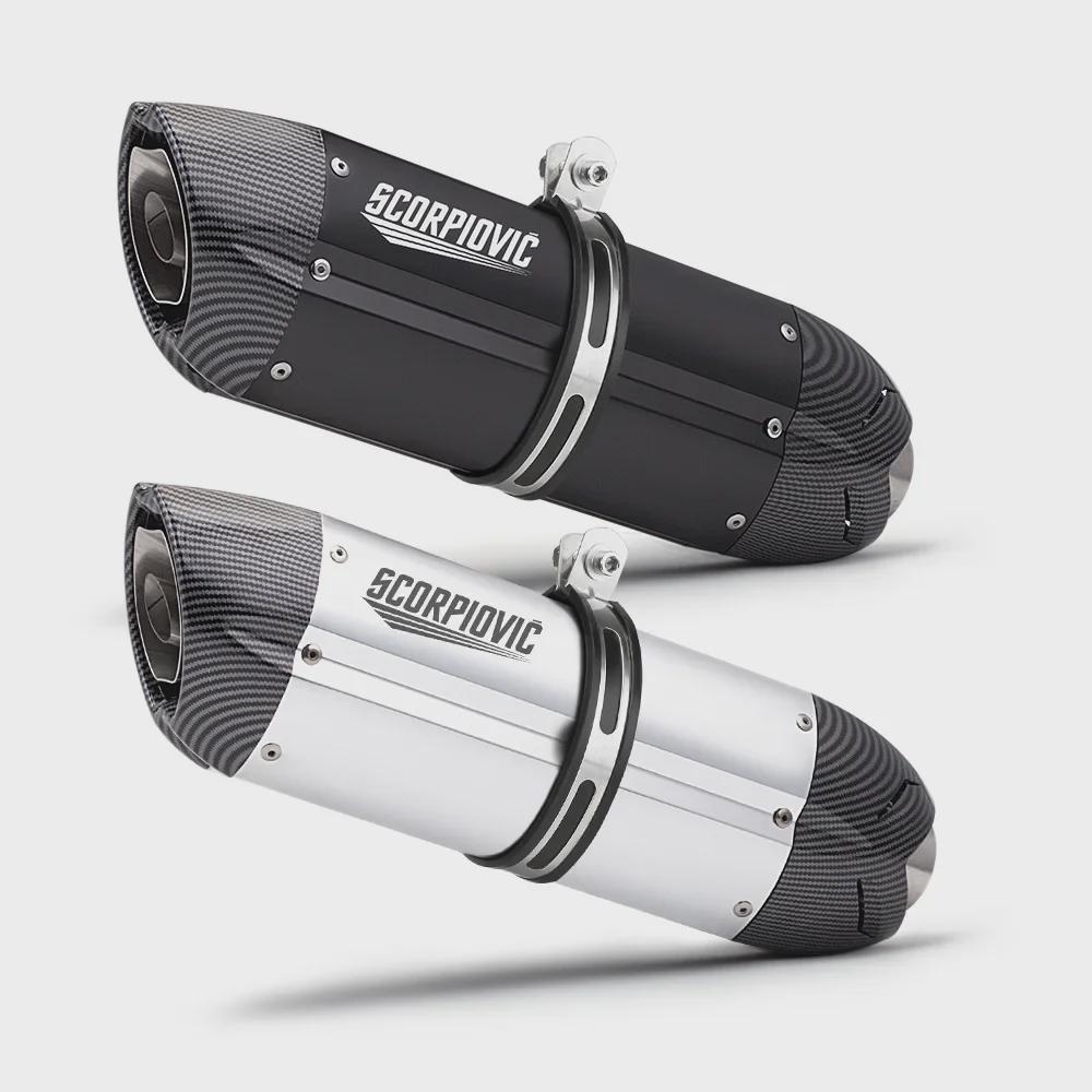 51MM Universal Motorcycle Race Muffler - Big Devil Tail Exhaust for 600 250SR 321R