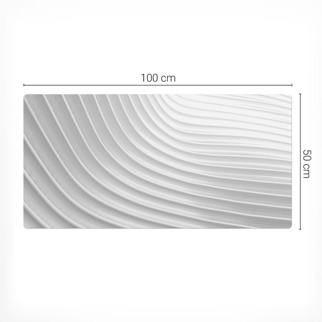 Anti-slip Protective Desk Mat with 3D Wavy Lines Graphics 100x50 Cm