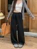 Spring and Summer Floor-mopping Pants Sweatpants Women's Lazy Style High-waisted Wide-leg Pants Drape Versatile Elastic Waist Casual Pants Women