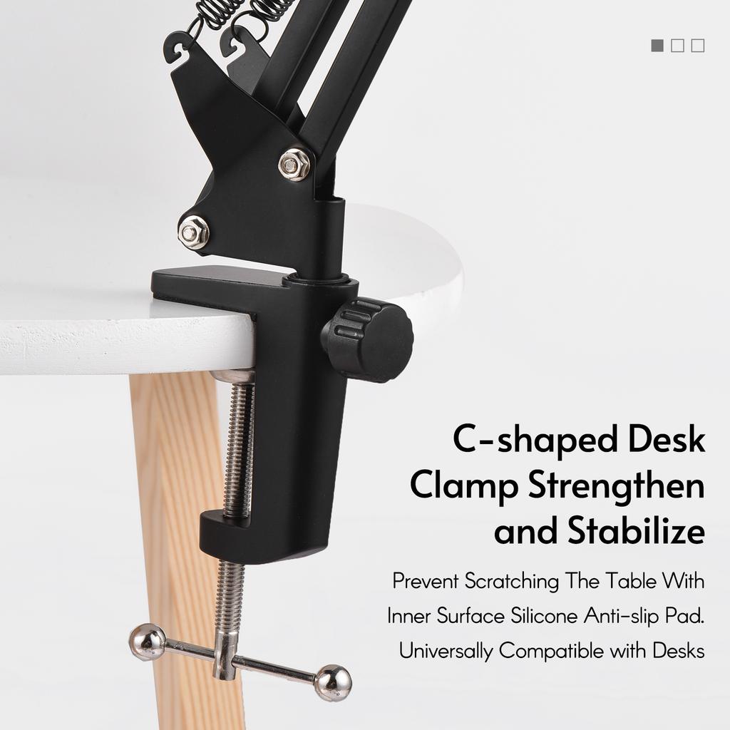 Skládací držák na telefon Andoer s držákem na kameru s 8palcovým kruhovým svítidlem a klipem na kulovou hlavu