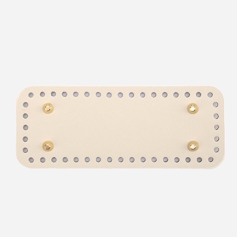 Handgefertigter DIY Gewebter Ovaler Taschenboden, PU Kreuzmuster, 20x8cm