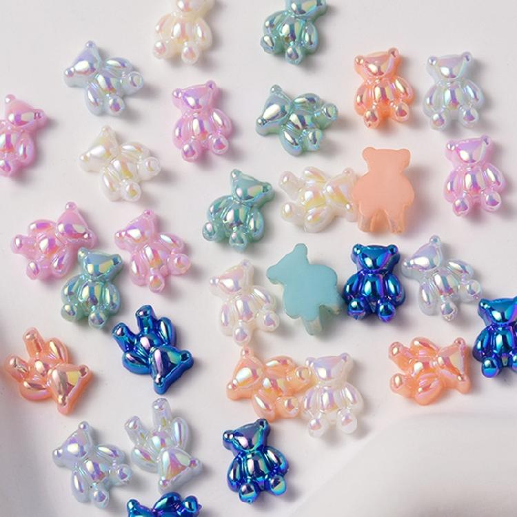 Resin Gummy Bear Nail Charms Bead for DIY Jewelry Accessories Bear Nail Charms