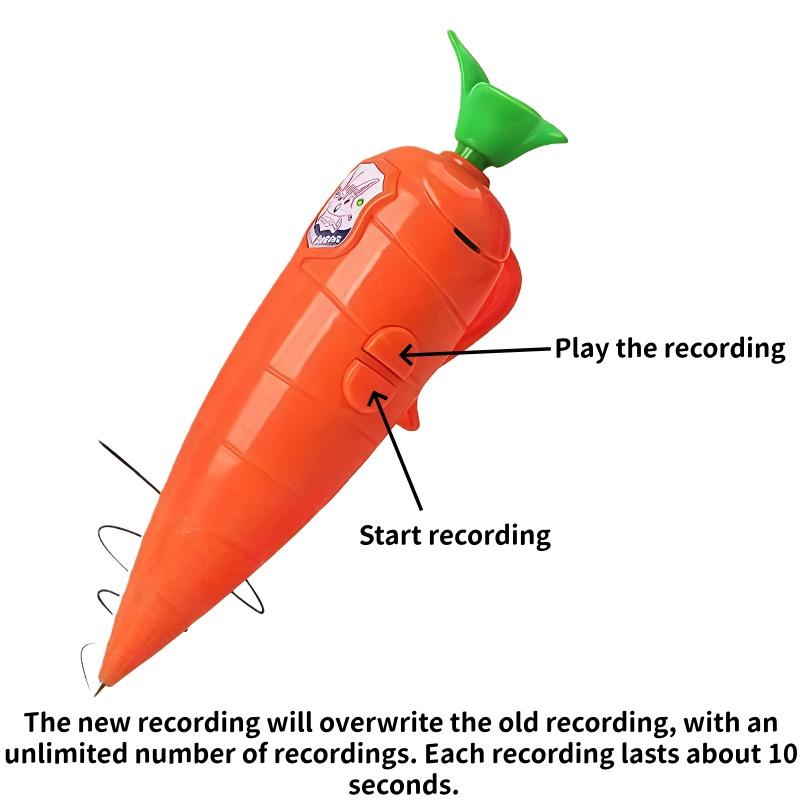 Cartoon Anime Carrot Voice Pen - Real Sound Recorder Function, Write And Record Cute Toy Gift For Student