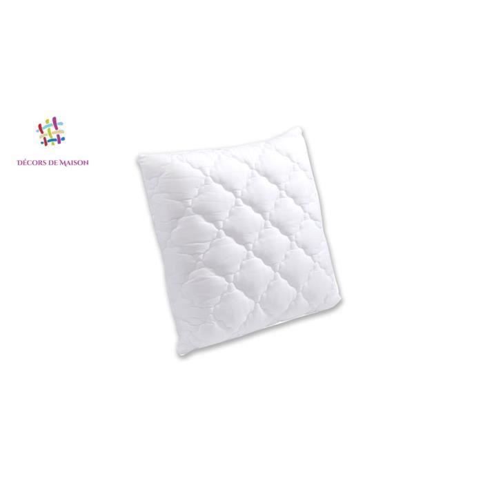 Oreillers - Mémoire de Forme - 60x60cm - 100% Mousse de Polyuréthane - Fabriqué en Europe - Blanc
