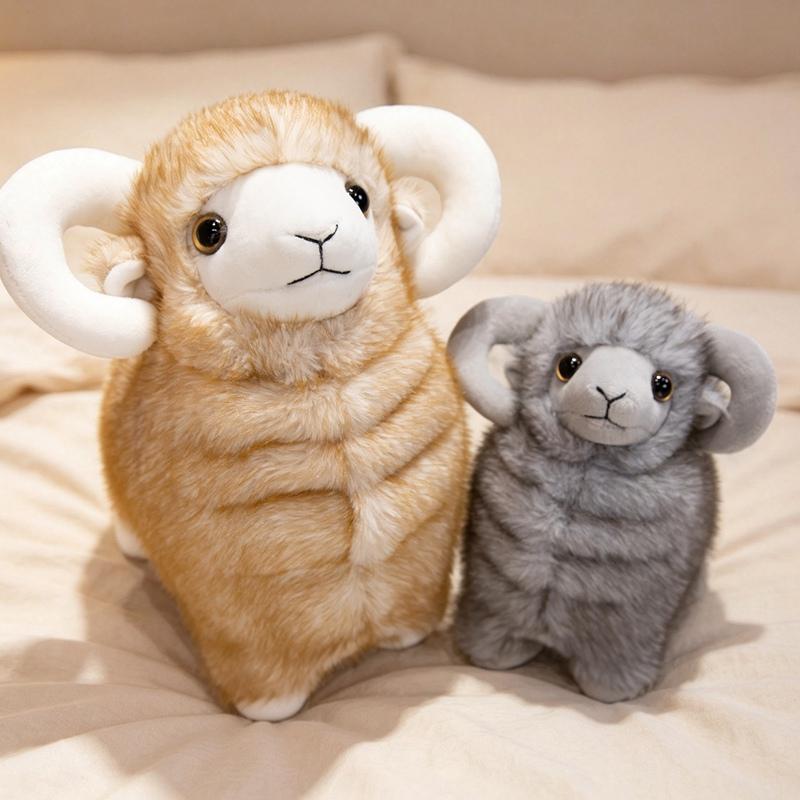 20Cm Standing Lamb Doll Plush Toy Stuffed Brown Grey Sheep Grassland Animal Plushie Birthday Present