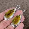 Citrine Gemstone Handmade 925 Sterling Silver Jewelry Earring 2.05" KKG-611