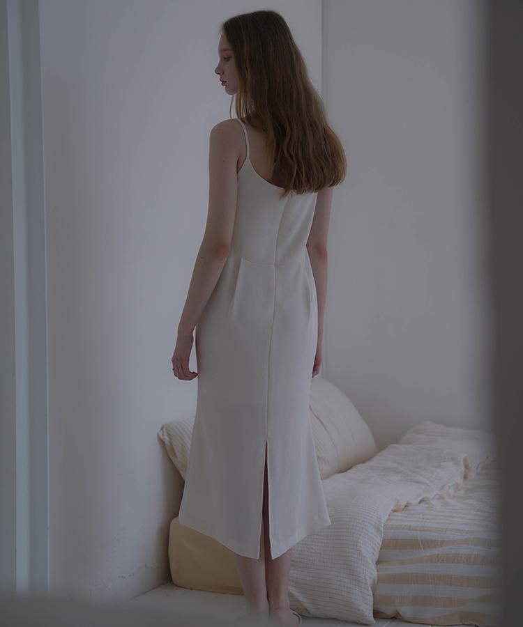 DEHEVE May Mermaid Silhouette Long Dress [Cream]