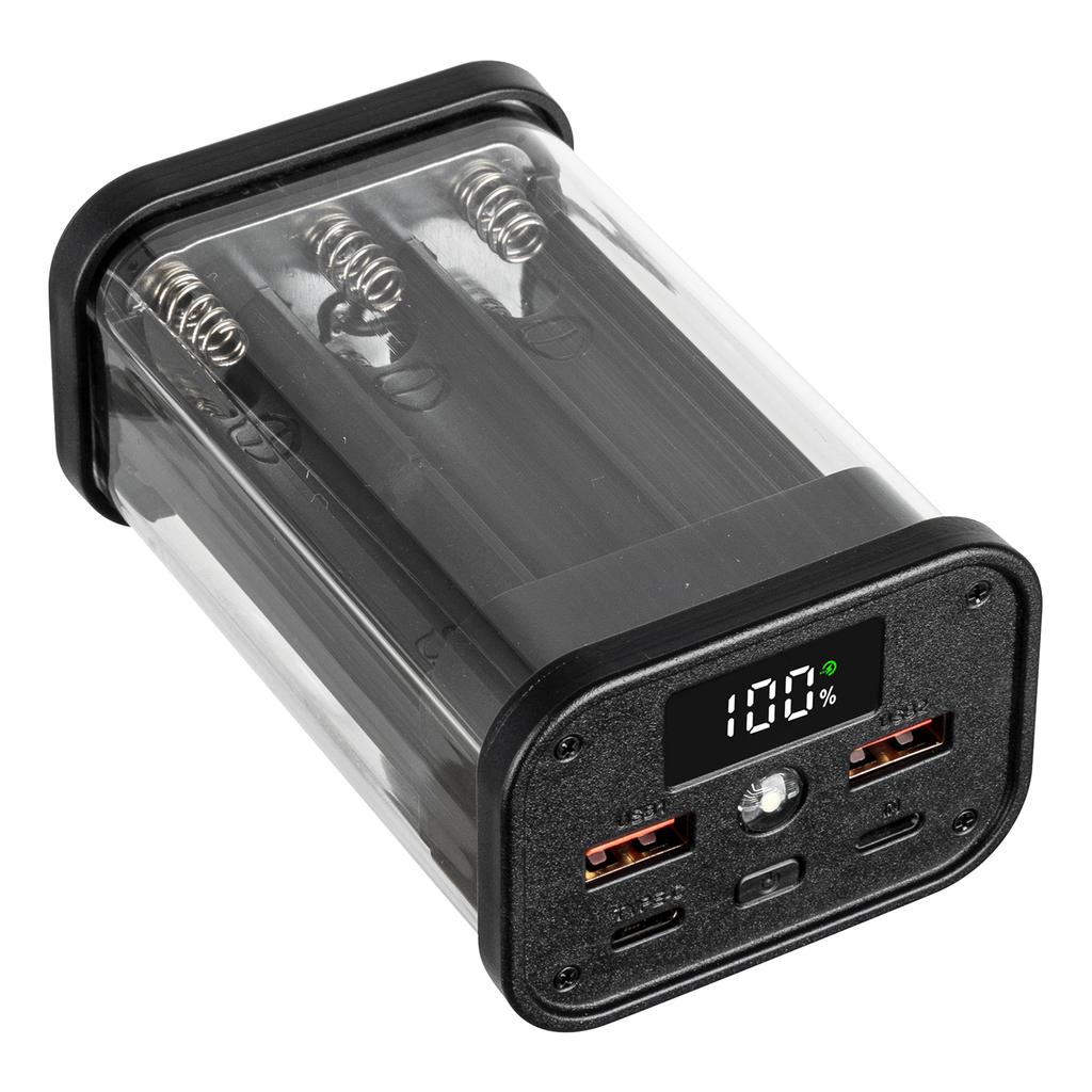 DIY Power Case For 6 Slot 18650 Batteries 22.5W Removable To Extend Battery Life Reducing Waste For Green Living