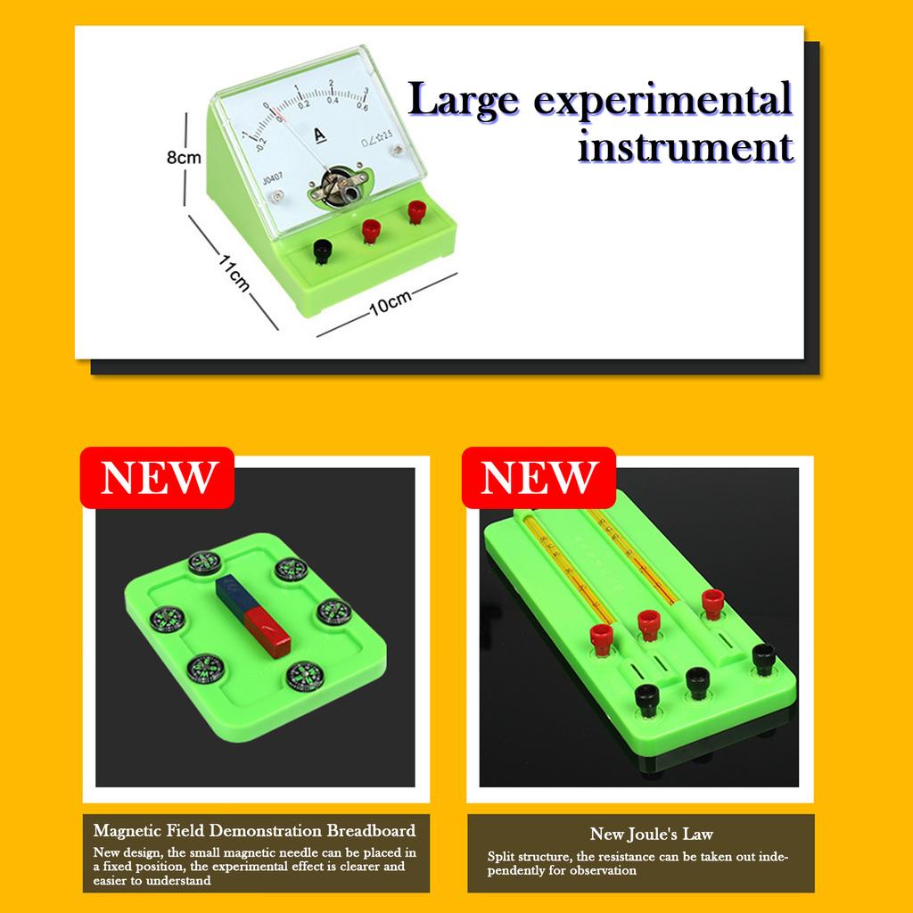 Lab Electricity Experiment Kit Junior High School Electromagnetics Physics Circuit Equipment for Teacher Student Self-Study kit