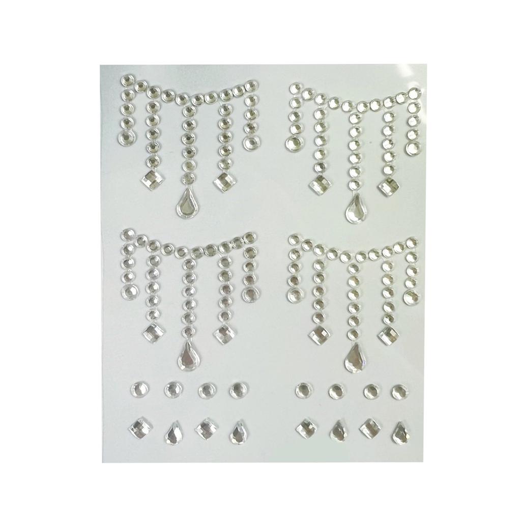 Face Gems Stickers for Photoshoots Easy To Apply and Remove Crystals Decals Self Adhesive Face Rhinestones Pearls