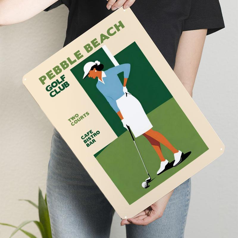 Pebble Beach Golf Club Poster Metal Signs Sport Poster Wall Decor Custom Tinplate Sign for Wall Art Decoration Coffee Bar Retro