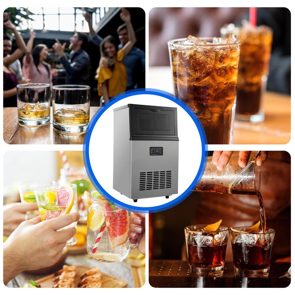 250W Commercial Electric Ice Maker 30L Large Capacity Stainless Steel Ice Making Machine Kitchen Cube Ice Maker