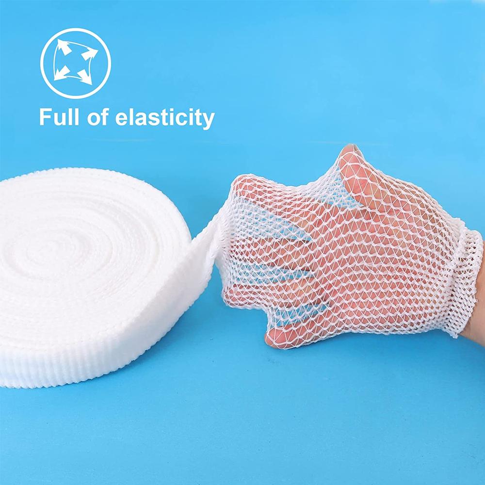 1Roll Elastic Net Wound Dressing Tubular Bandage Mesh Tubing Breathable Retainer For Wrist Elbow