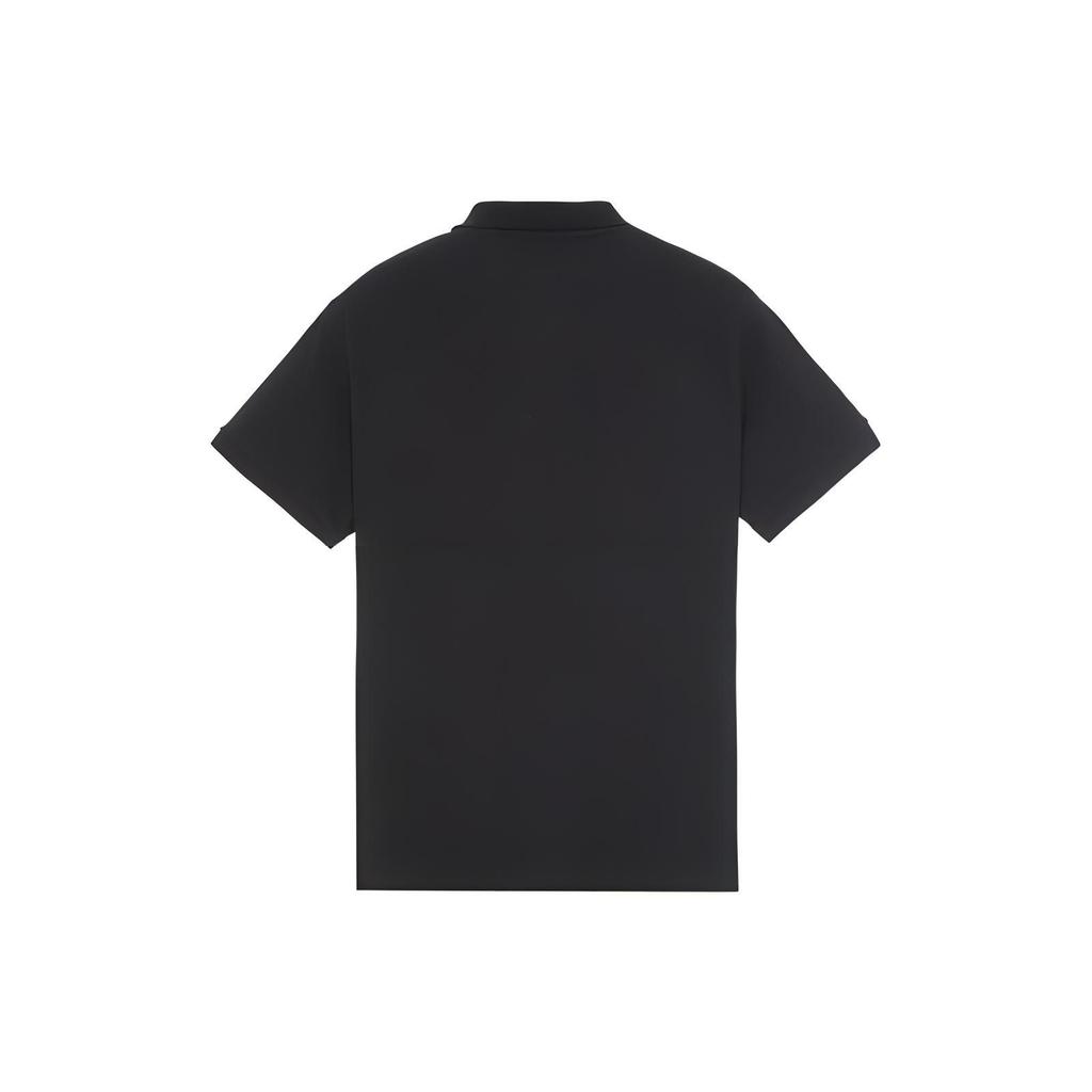 STONE ISLAND Ss23 Solid Color Logo Decorated Short Sleeve Polo Shirt Unisex Polo Shirts Black 78152SC17-V0029