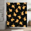 Chicken Print Shower Curtain Waterproof Fabric with Hook Bathroom Decor for Girls and Kids Room Various Colors Available (Yellow
