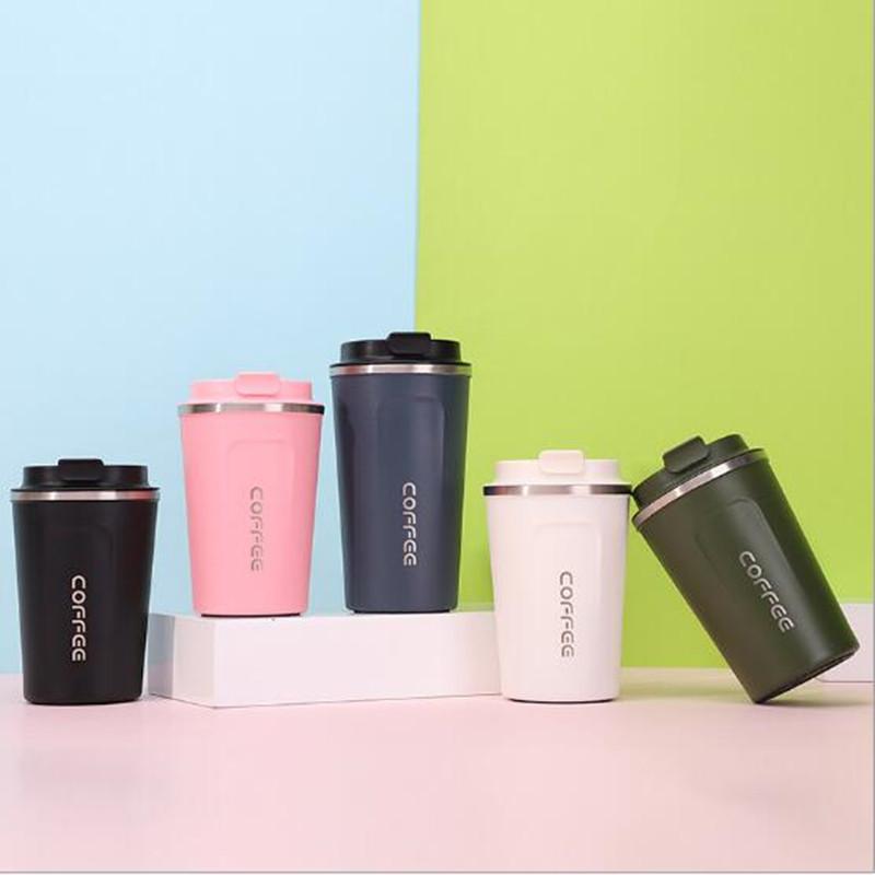 Stainless Steel Coffee Thermos Mug 380/510ml Portable Car Vacuum Flask Travel Insulated Thermal Water Bottle for Cold/Hot