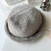 Mongolian hat women's winter cold Northeast bucket hat thickened imitation hair mink hair ear protection hat