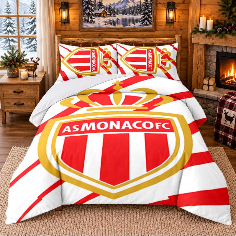 As Monaco Pattern Bedding 3Pcs Set Bed Sheet And Pillowcases For Indoor Bedroom