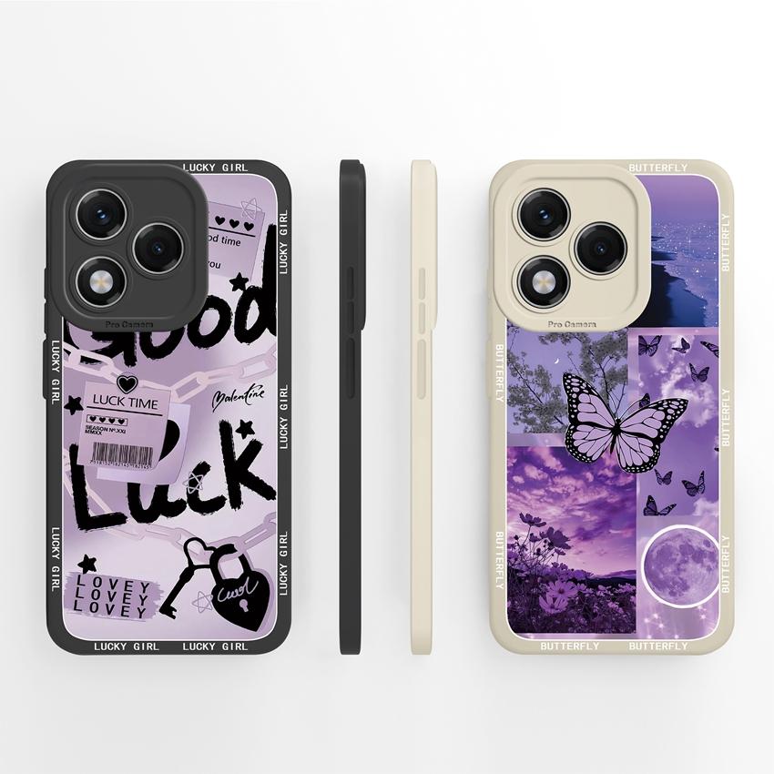 Silikonový kryt s motivem květiny pro Huawei 400 Lite X7c X8 X8c X9c Play 30 60 Plus, odolný proti pádu, s motivem květů a ochranou obrazovky proti pádu pro Huawei.