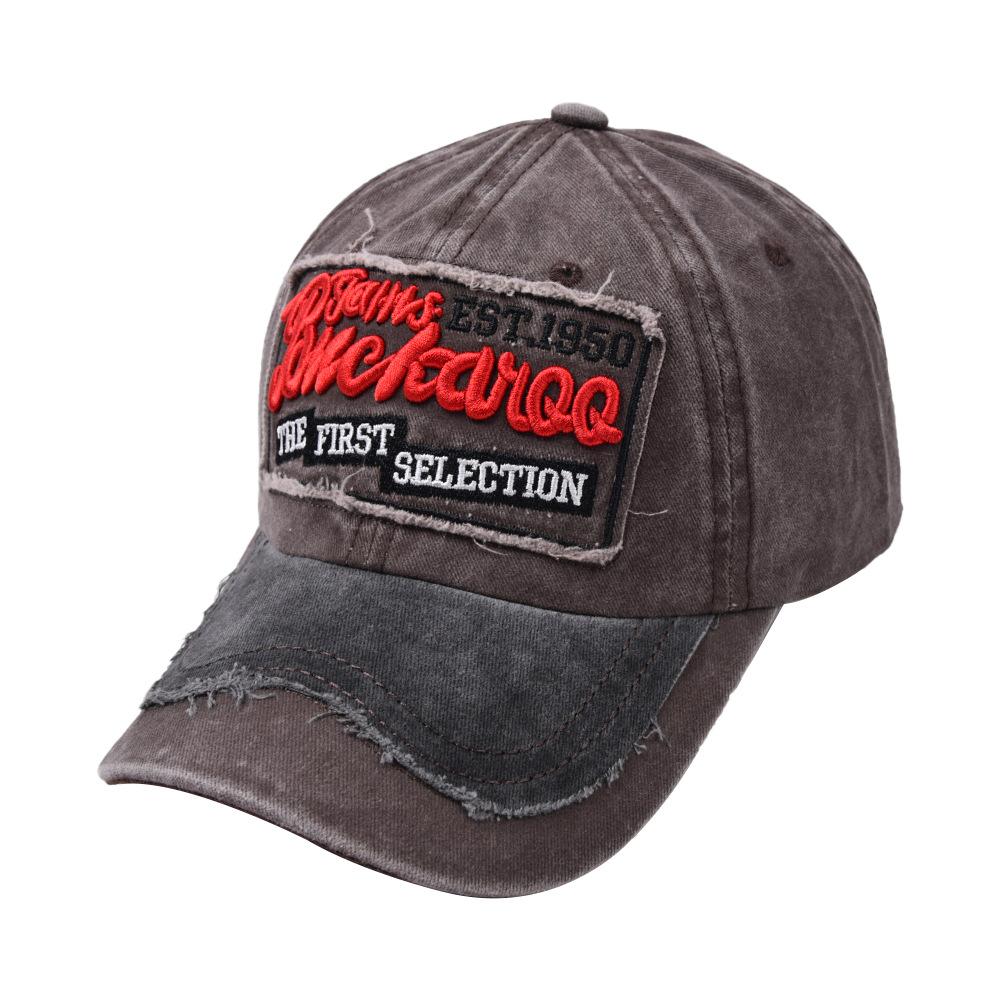 

Cross border foreign trade new retro patchwork embroidered baseball cap, outdoor sports duckbill cap, Amazon washed cap Adjustable