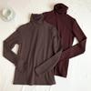 Women's Long Sleeved T-shirt with High Collar Velvet Base