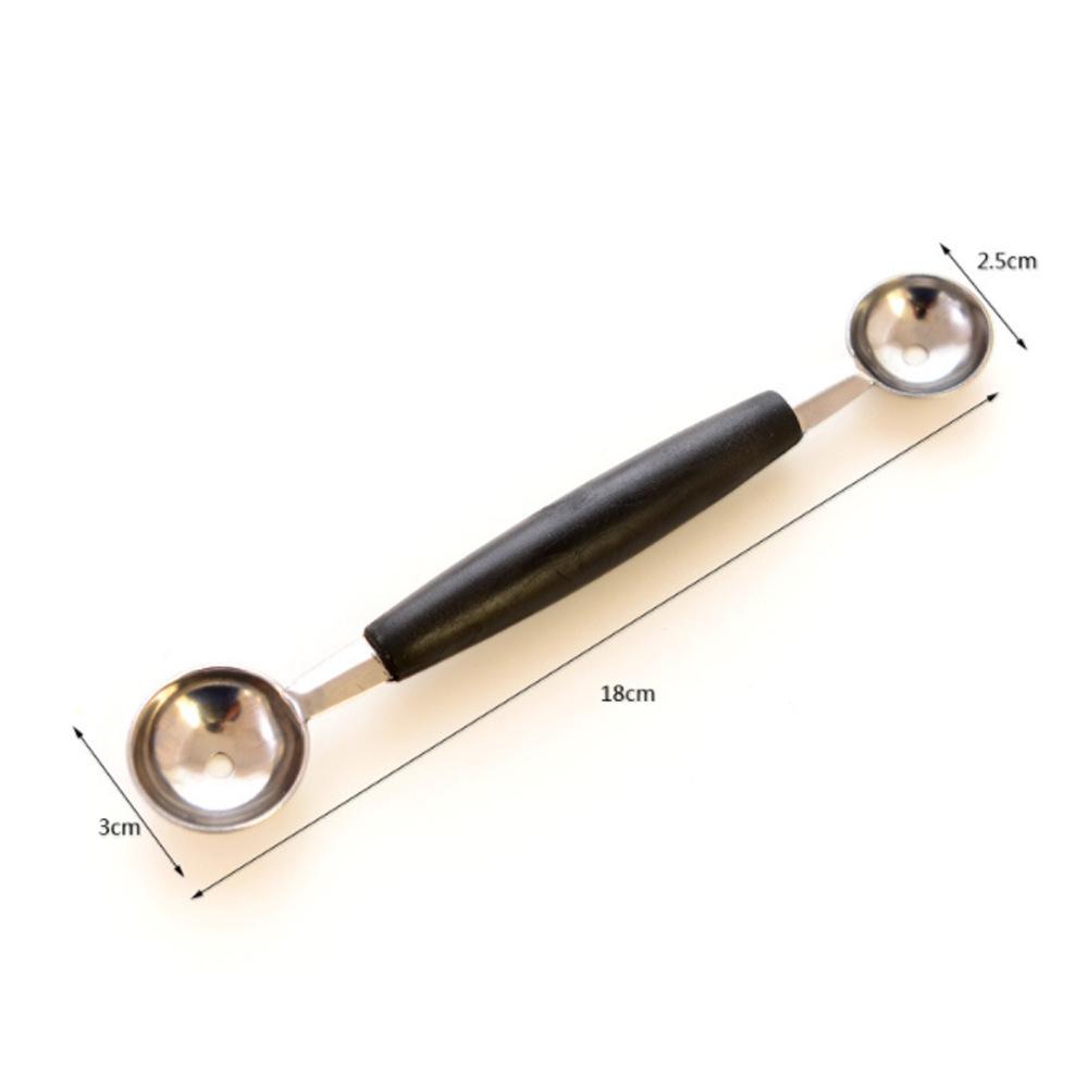 

Stainless Steel Double Ended Headed Icecream Ball Spoon Diameter Melon Baller Fruit Vegetable Tools PY0039 слюда
