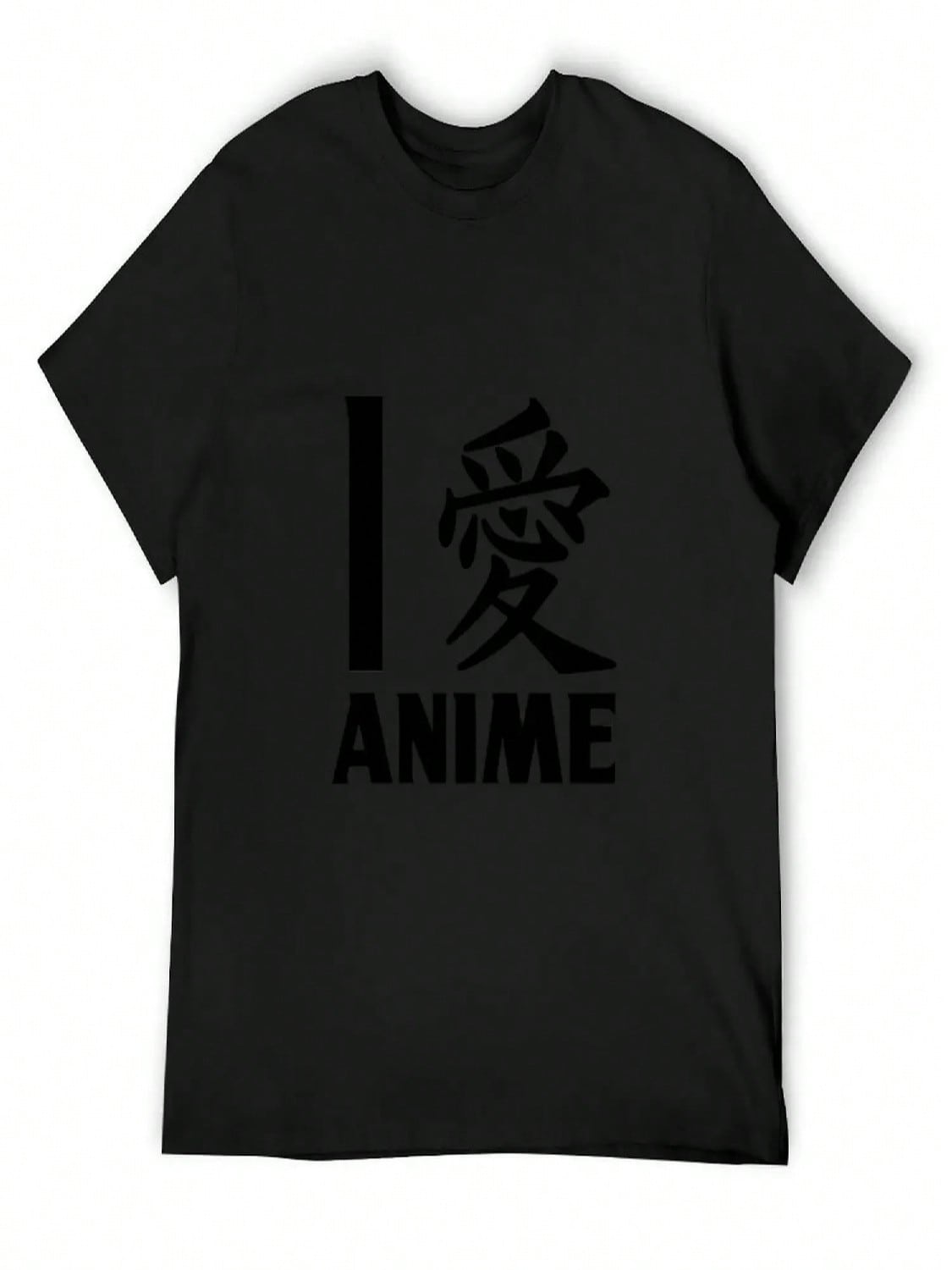 I Love Anime In Japanese T-Shirt Short Sleeve Tee Cotton Man T-Shirts Summer Tops Anime Figures unisexs Shirts Graphic Tee S разноцветный