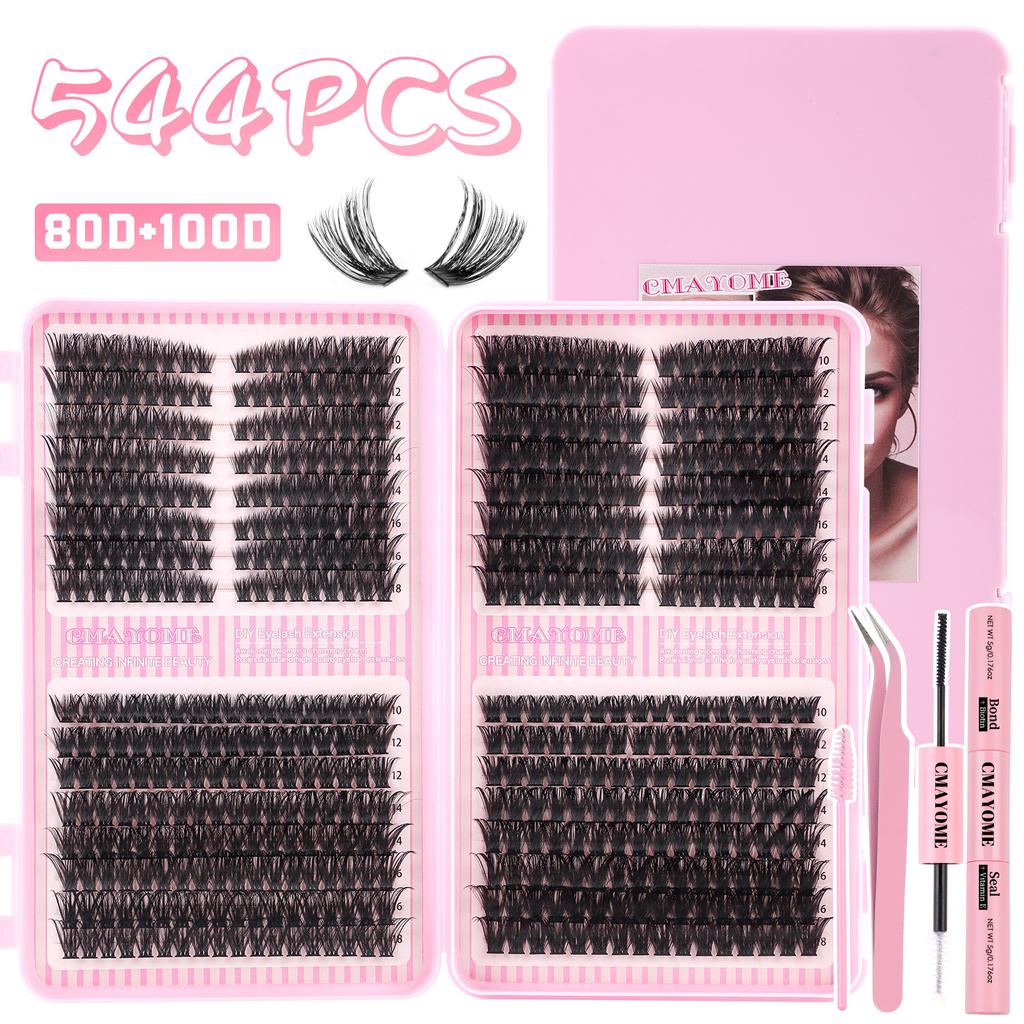 D-Song Single Cluster False Eyelashes Segmented Grafting Flower Hair 10-18Mmdiy Thick Natural Eyelashes