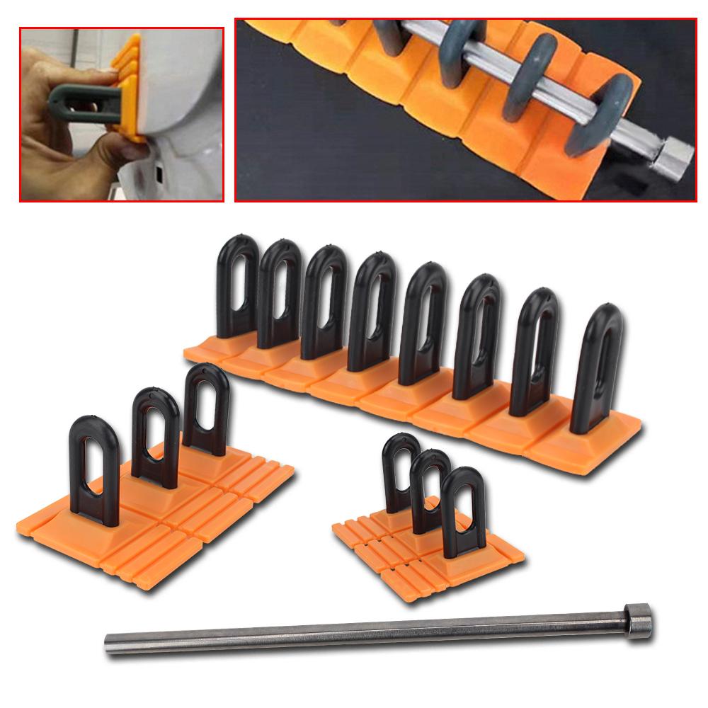 Paintless Glue Puller Tabs Tools Kit Orange Dent Puller Kit For Car Paintless Dent Repair Tool Long Dent Repair Tools
