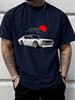 Classic Jdm Sports Car Mount Fuji Red Sun Graphic Unisexs Cotton Crew Neck Tee Short Sleeve Loose Casual Daily Street Male Wear Top